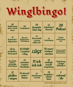 Winglbingo Karte 17